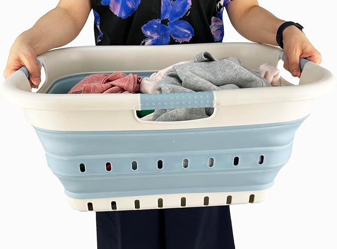 SAMMART 41L Collapsible 3 Handled Laundry Basket - Image 8