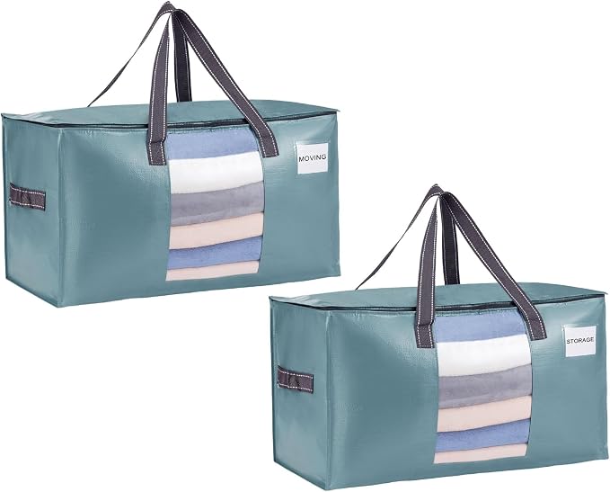VENO 2 Pack Moving Bags, Comforter and Blanket Storage Bags by Veno