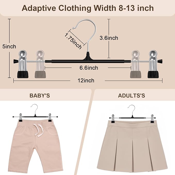 POZEAN Pants Hangers with Clips - Image 4