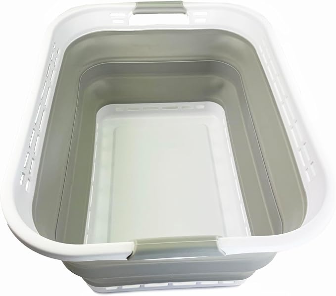 SAMMART 42L Collapsible Plastic Laundry Hamper/Basket by SAMMART