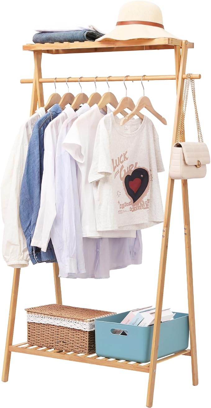 Bamboo Clothing Garment Rack by Jotsport