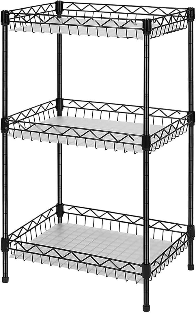 Storage Shelves, 3-Tier Wire Shelving Unit by GUANGFOSHUN