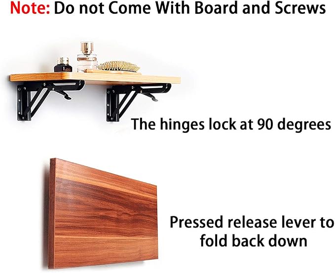 Sumnacon 2 Pcs 20 Inch Sturdy Folding Shelf Brackets - Image 5