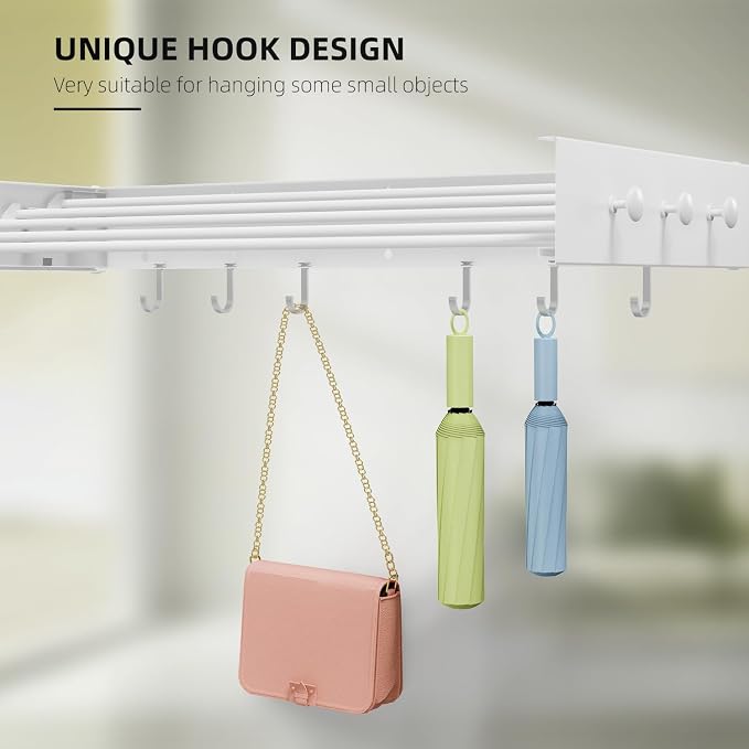 Drying Rack Clothing, Clothes Drying Rack Wall Mounted, Laundry Drying Rack - Image 4