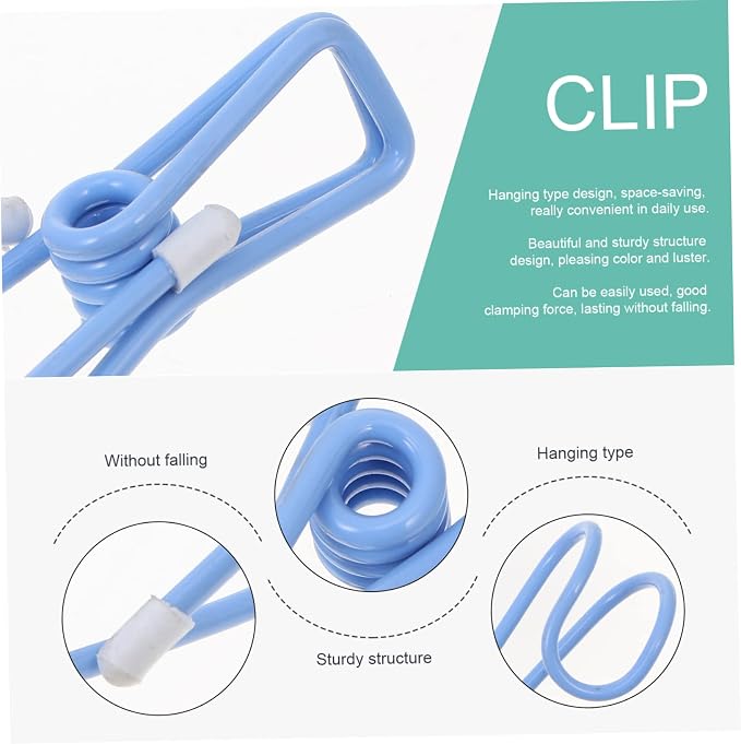 10pcs Hanging Hooks Clothes Clips Hooks Socks Drying Clip Kitchen Laundry - Image 3