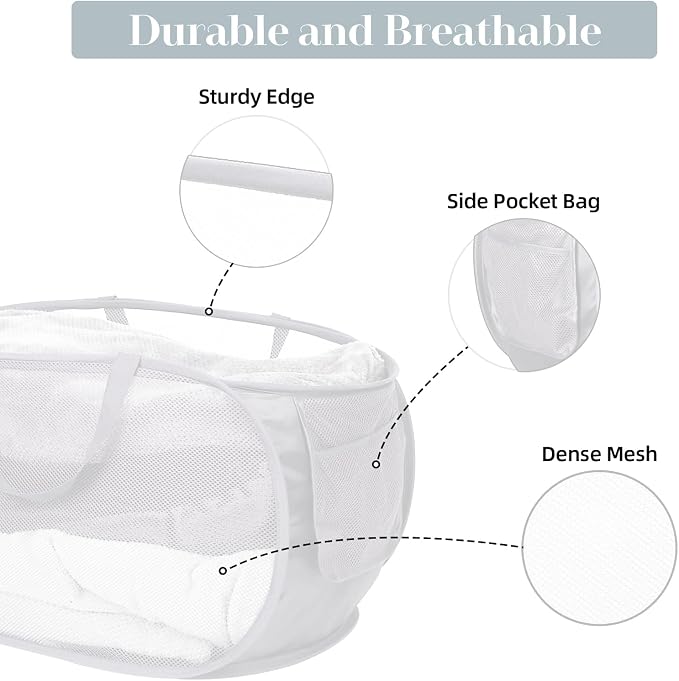 4 Pack Collapsible Laundry Baskets, Foldable Laundry Basket - Image 6