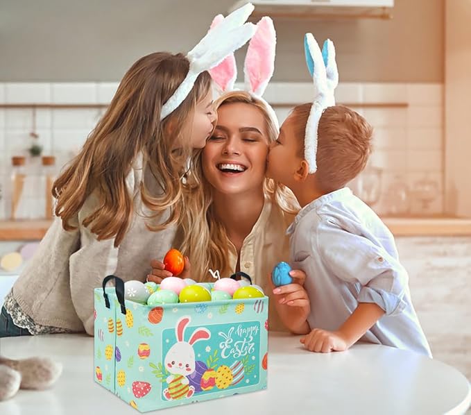 Rectangular Easter Basket Baby Storage Basket Cute Kids Toy Storage Bin - Image 2