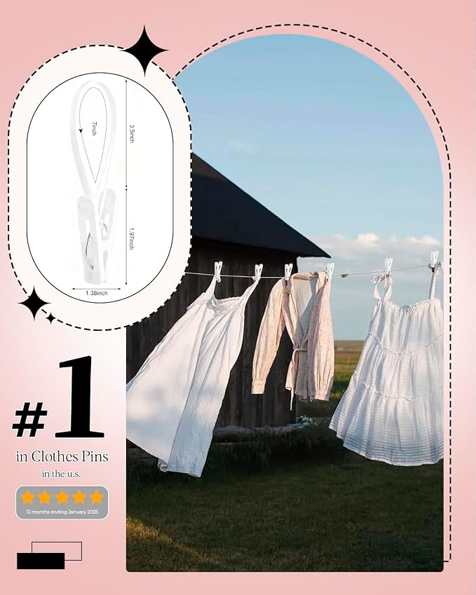 24Pcs Multi Purpose Laundry Hanging Clips - Image 5