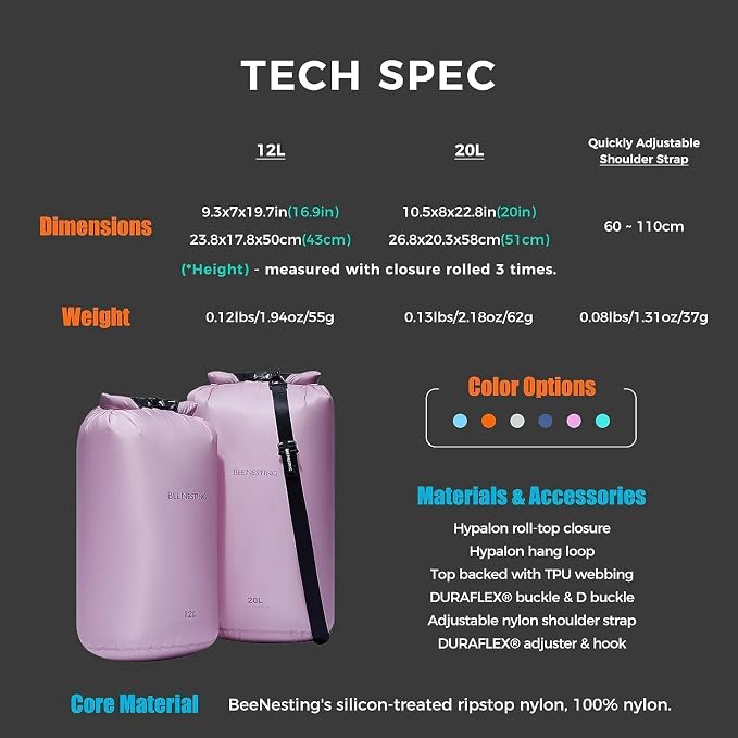 Bee Nesting Waterproof Dry Bag Lightweight Dry Sack Marine Dry Bags Suitable - Image 5