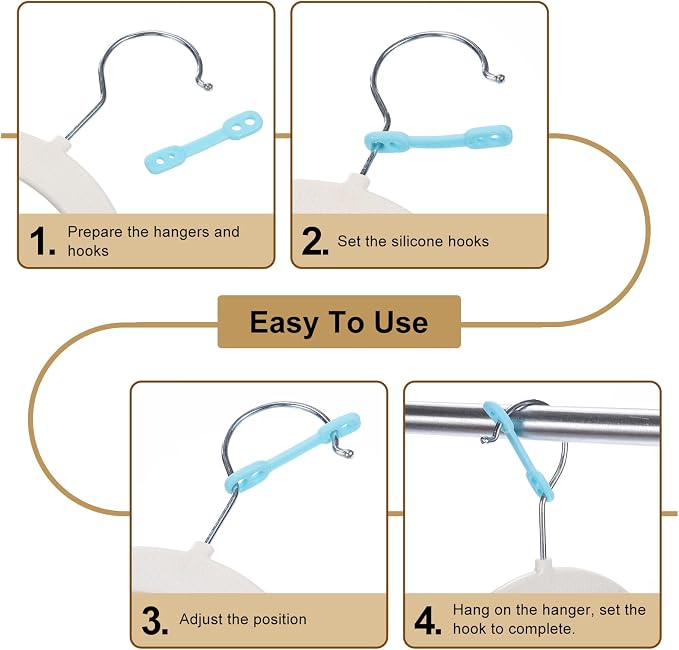 uxcell 30Pcs Clothes Hanger Windproof Plastic Strip Hook, Anti-Slip Off - Image 4