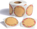 2" Pink Flower Label Stickers for Jars, Mason Jars, Spice Bottles & More by Monest