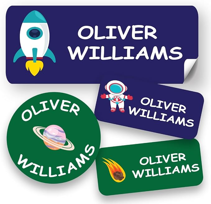 120-ct Personalized Waterproof Name Labels – 3-Line Custom Stick-On Tags by GILBIN
