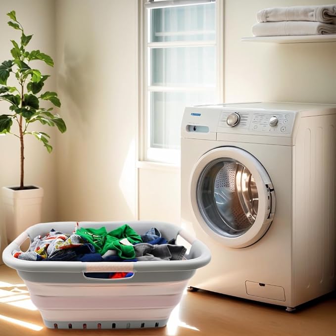 SAMMART 41L Collapsible Plastic Laundry Basket - Image 2