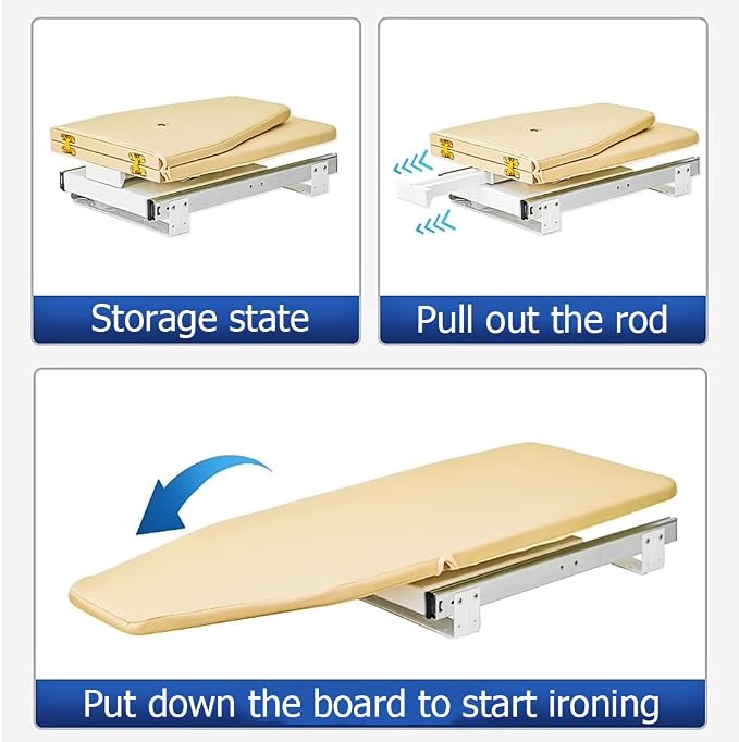 Foldable Rotated Ironing Board, Closet Ironing Station in Cabinet, Drawer - Image 5
