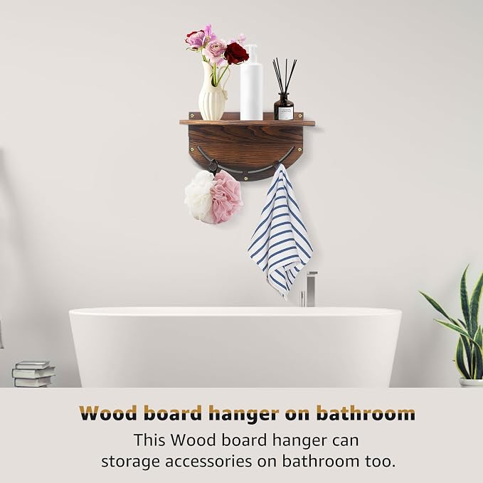 Ironing Board Hanger Wall Mount Wooden Ironing Board Hanger, Ironing Holder - Image 3