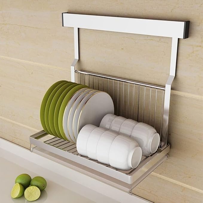 Wall Mount Foldable Dish Drying Rack Draining Dish Rack by Unknown