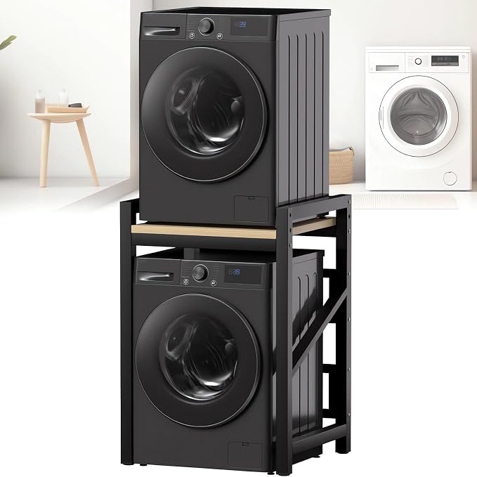 Washer Dryer Stacking Rack Kit 29.5in, Over the Washer and Dryer Storage Shelf by Dkjdssek