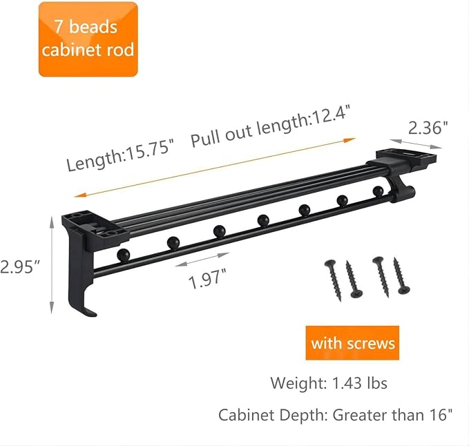 Closet Rod Garment Bar, Hanging Clothes Rods - Image 2