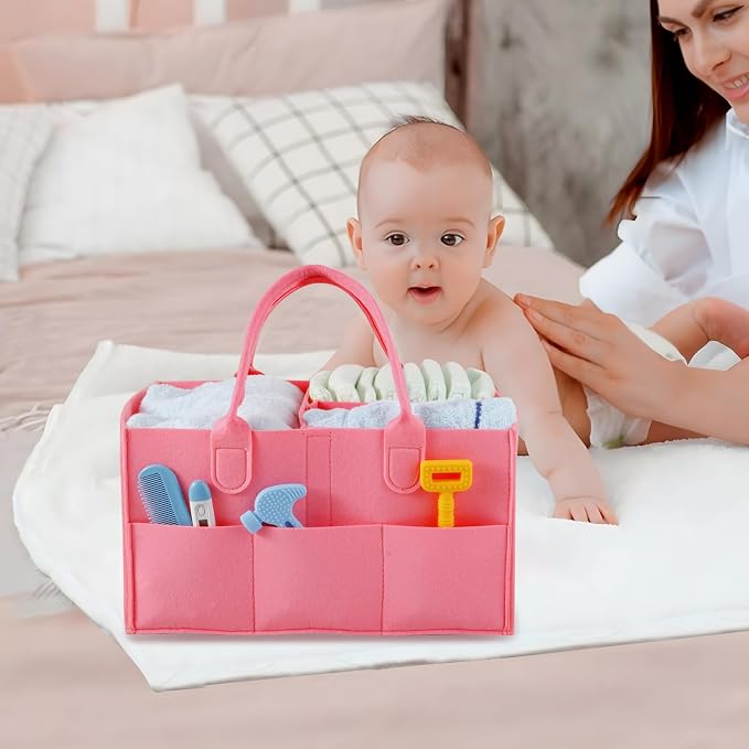 PandaEar Baby Diaper Caddy Organizer, Portable Diaper Holder Organizer Nursery - Image 4
