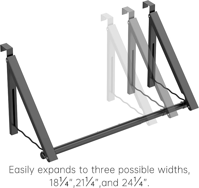 Over The Door Drying Racks for Laundry, Expandable Foldaway Clothes Rail - Image 4