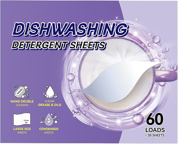 Dishwasher Detergent Sheets, Unscented Dishwashing Detergent, Dishwasher Pods by Unknown