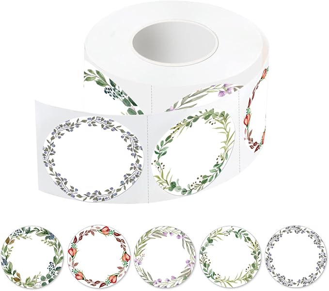 400Pcs Canning jar Labels, 2 inch White Mason jar Labels, Christmas Gift Labels by Starboling