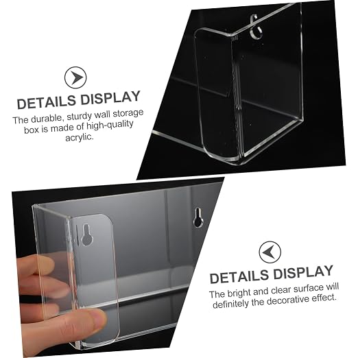 Unomor Acrylic Storage Box Wall-Mounted Tissue Mask Holder Home Storage Box - Image 9