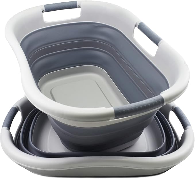 SAMMART 30L Collapsible Plastic Laundry Basket - Image 5