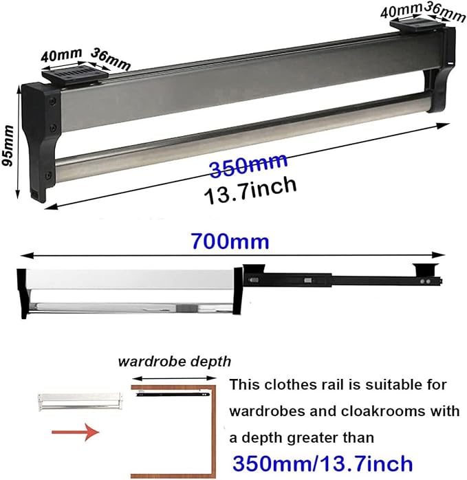 Extendable Closet Rod Clothes Drying Rack - Image 2