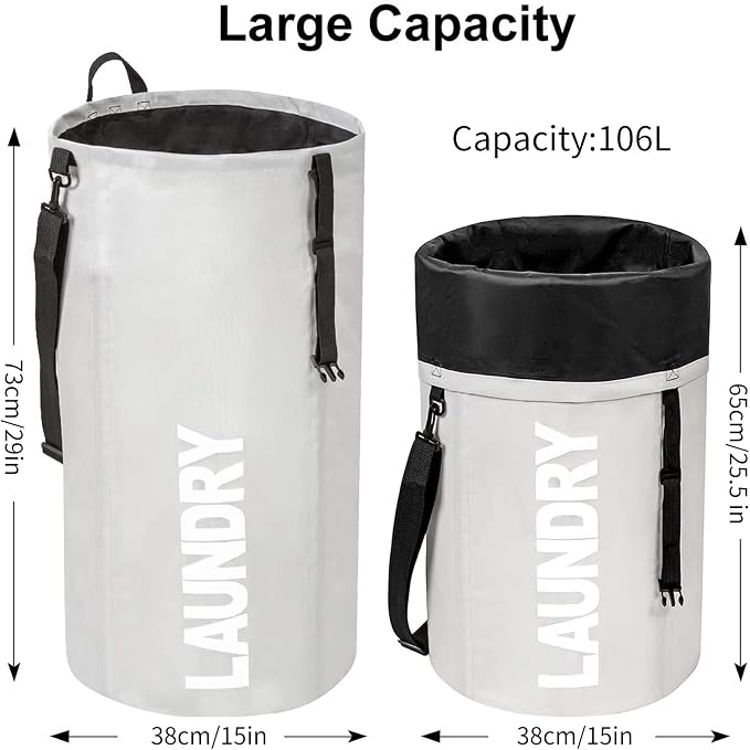 Chrislley 106L Extra Large Laundry Hamper - Image 3