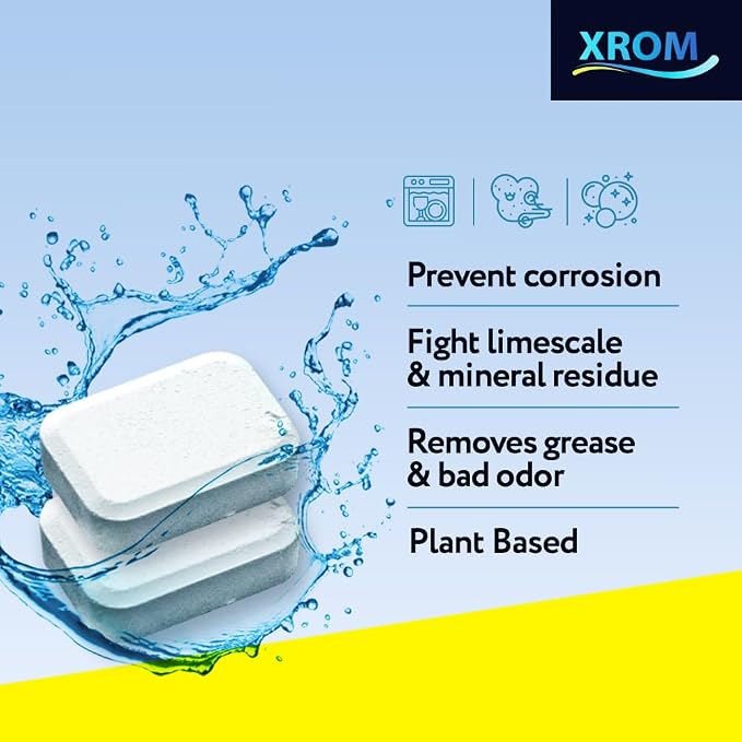 XROM Dishwasher Cleaner Tablets, Plant Based, Deep Clean And Descale, Removes - Image 4