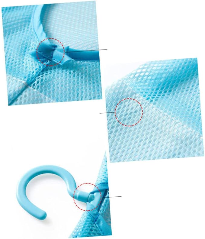 Clothesline Bag for Bathroom Mesh Laundry Bag Hanger Rack Over Door Storage Mesh by HOMOCONO