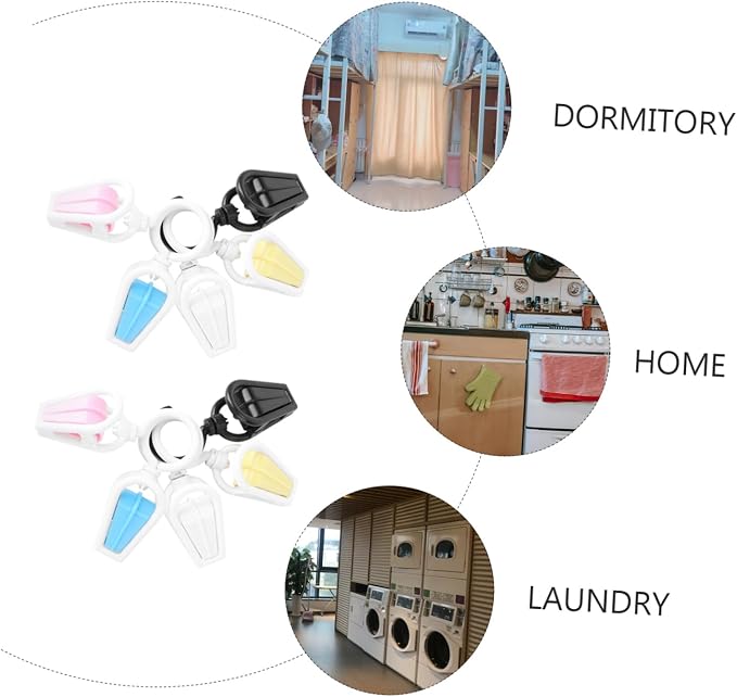 Cabilock 10pcs Swivel Laundry Hooks Plastic Hanger Clips - Image 3