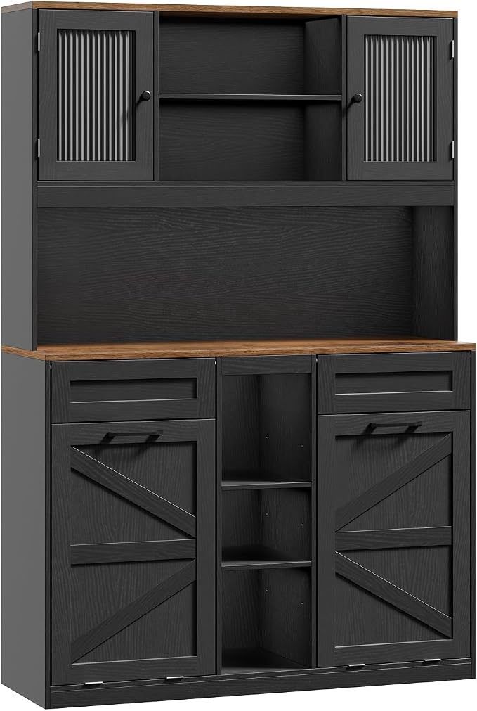 Tall Tilt-Out Double Laundry Hamper Cabinet - Image 9