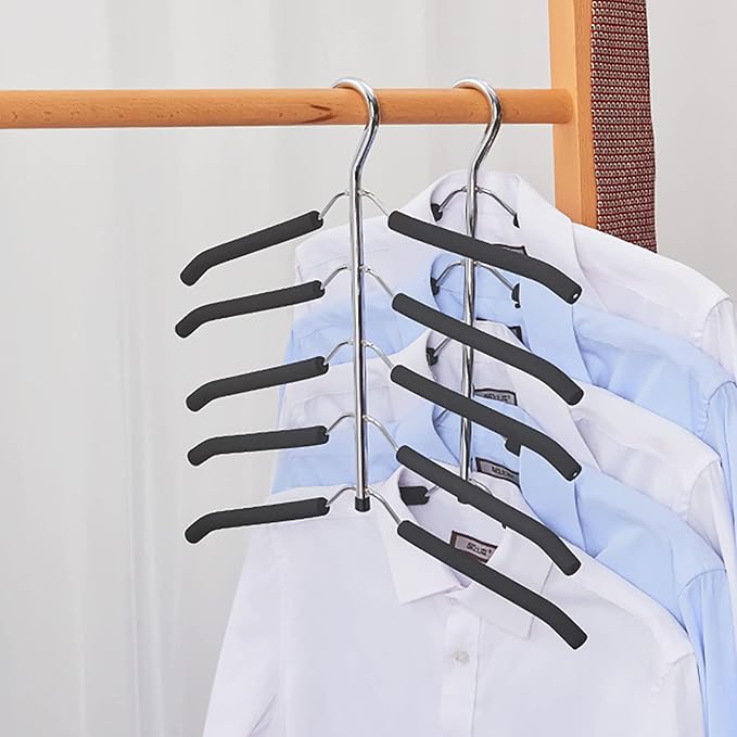 3 Pack 5 in 1 Hangers Blouse Tree Hangers Non Slip Space Saving Clothes Hanger - Image 7