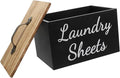Wood Dryer Sheet Holder Laundry Container Scent Booster Dryer Sheet Storage by Hohopeti