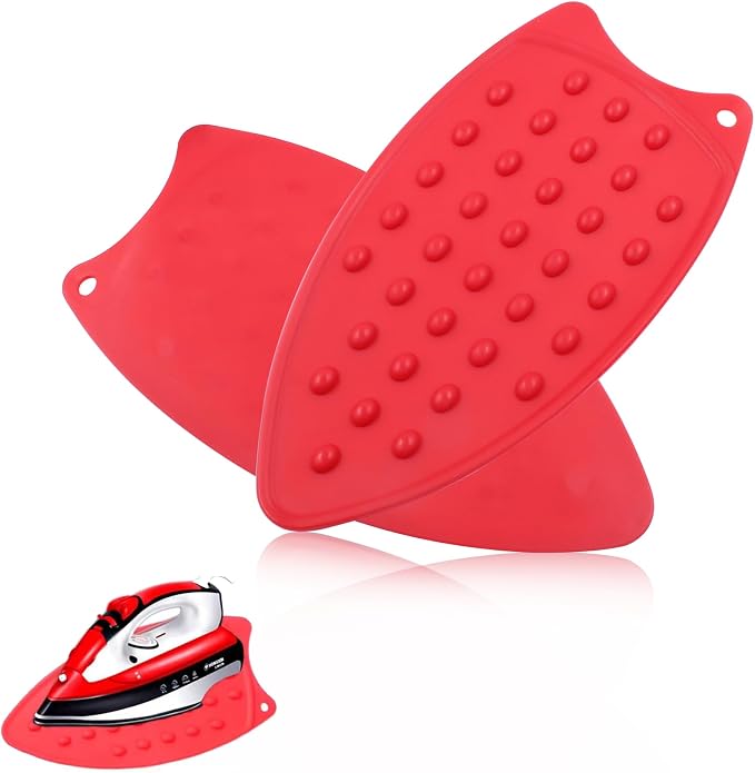 2 Pcs Silicone Iron Rest Pads Mat Iron Hot Heat Resistant Protective Pads by Moicstiy