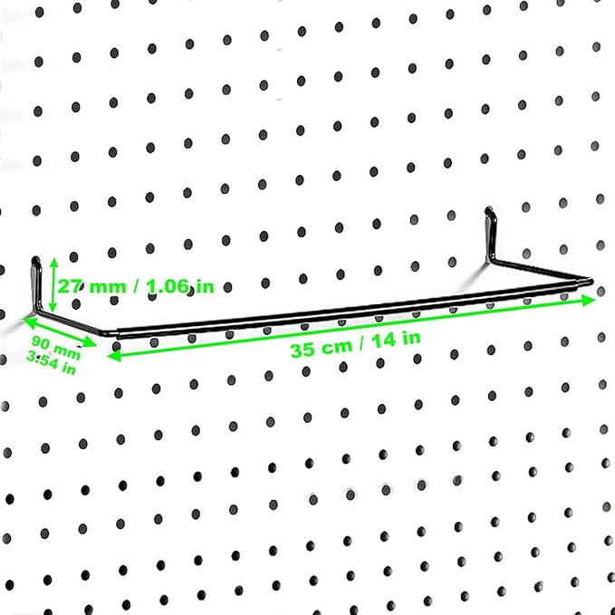 AccEncyc 4 Pack Pegboard Towel Holder Pegboard Hooks - Image 2