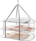 Funvalley Surperfect Foldable Hanging Mesh Dryer, Sweater Drying Rack 3-Tier by FunvalleySurperfect