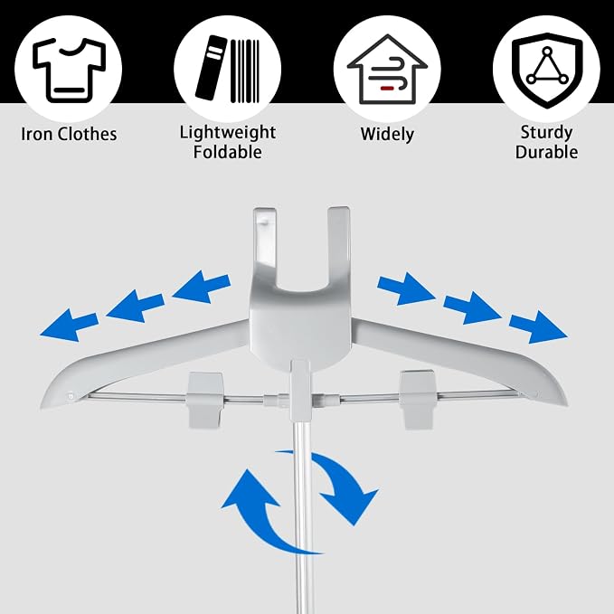 Clothes Steamer Stand, Folding Telescopic Height Adjustable - Image 5