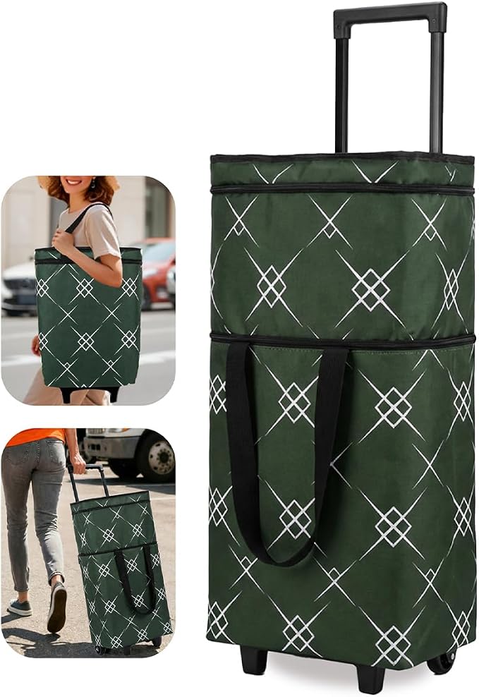Foldable Rolling Bag, Portable Small Shopping Cart by Unknown