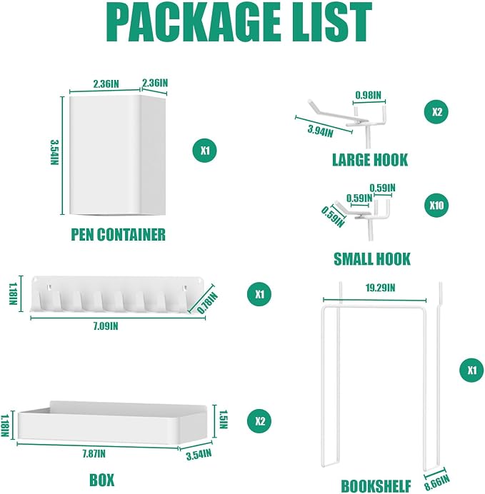 Peg Board Wall Organizer, 4 Metal Pegboard Panels - Image 5