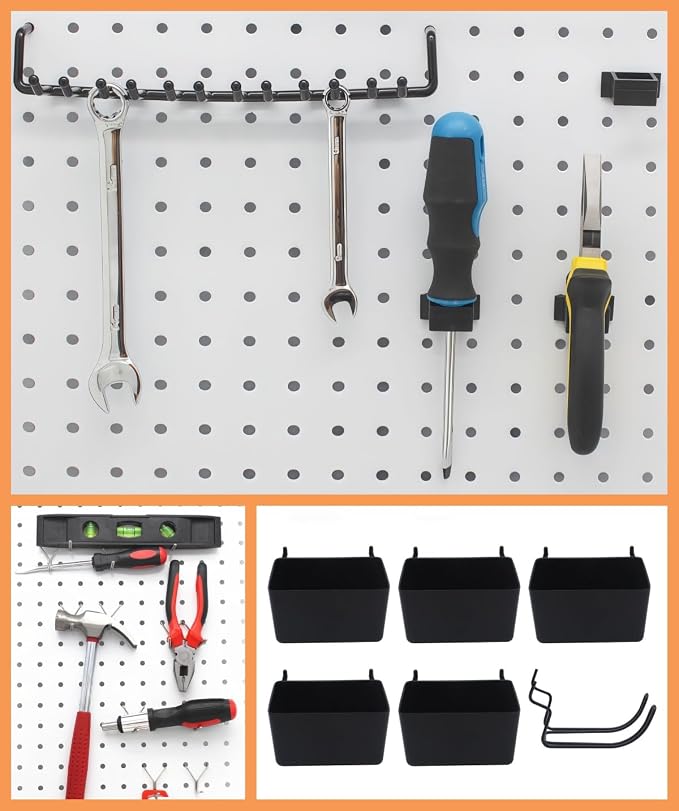 Calax 338PCS Pegboard Hooks Organizer Kit, Fit 1/8 or 1/4 inch Peg Board - Image 6