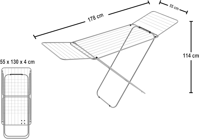 Colombo Glam 18 | Floor Drying Rack | Foldable Clothes Airer - Image 3