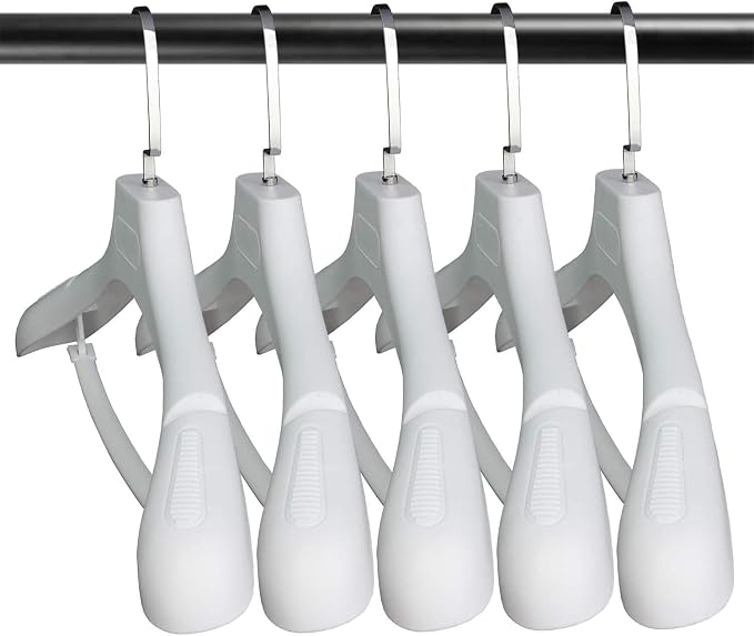 DEDU Suit Hangers for Men 10 Pack, Thick Plastic by DEDU
