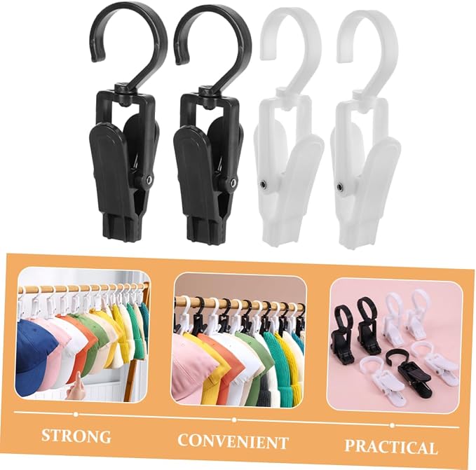 Luxshiny 20pcs Swivel Laundry Hook Clips Drip Rack Waterproof Clothes Hanger - Image 3