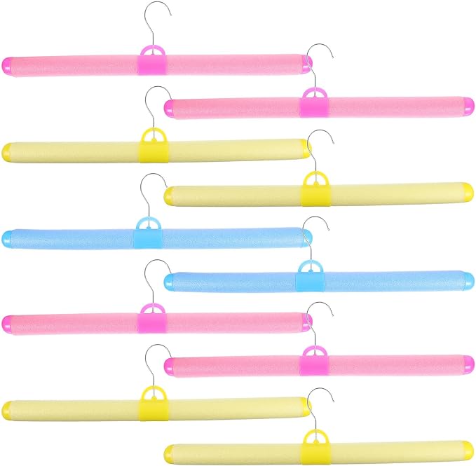 SUPVOX 10pcs Colorful Plastic Clothes Hangers by SUPVOX
