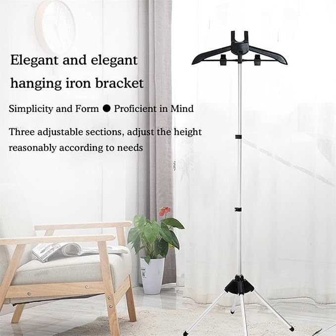 Handheld Clothes Steamer Holder Telescopic Folding Standing Fabric Ironing - Image 6