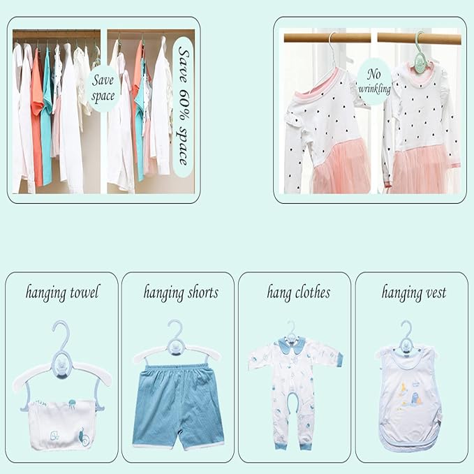 JSF Baby Hangers, 20 Pack Baby Clothes Hangers - Image 3