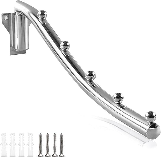 1 PCS Folding Wall Mounted Clothes Hanger Rack, Clothes Drying Rack Wall Mounted by WFCKPQF